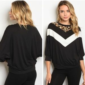 Chevron Cheetah Print Top